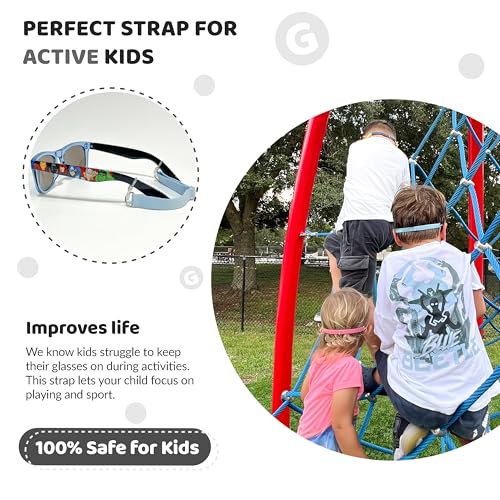 Image of Kids Sports Glasses Strap Kids Eyeglasses Straps Adjustable - 3 Pack Eyeglass Strap for Kids Glasses Sports Strap