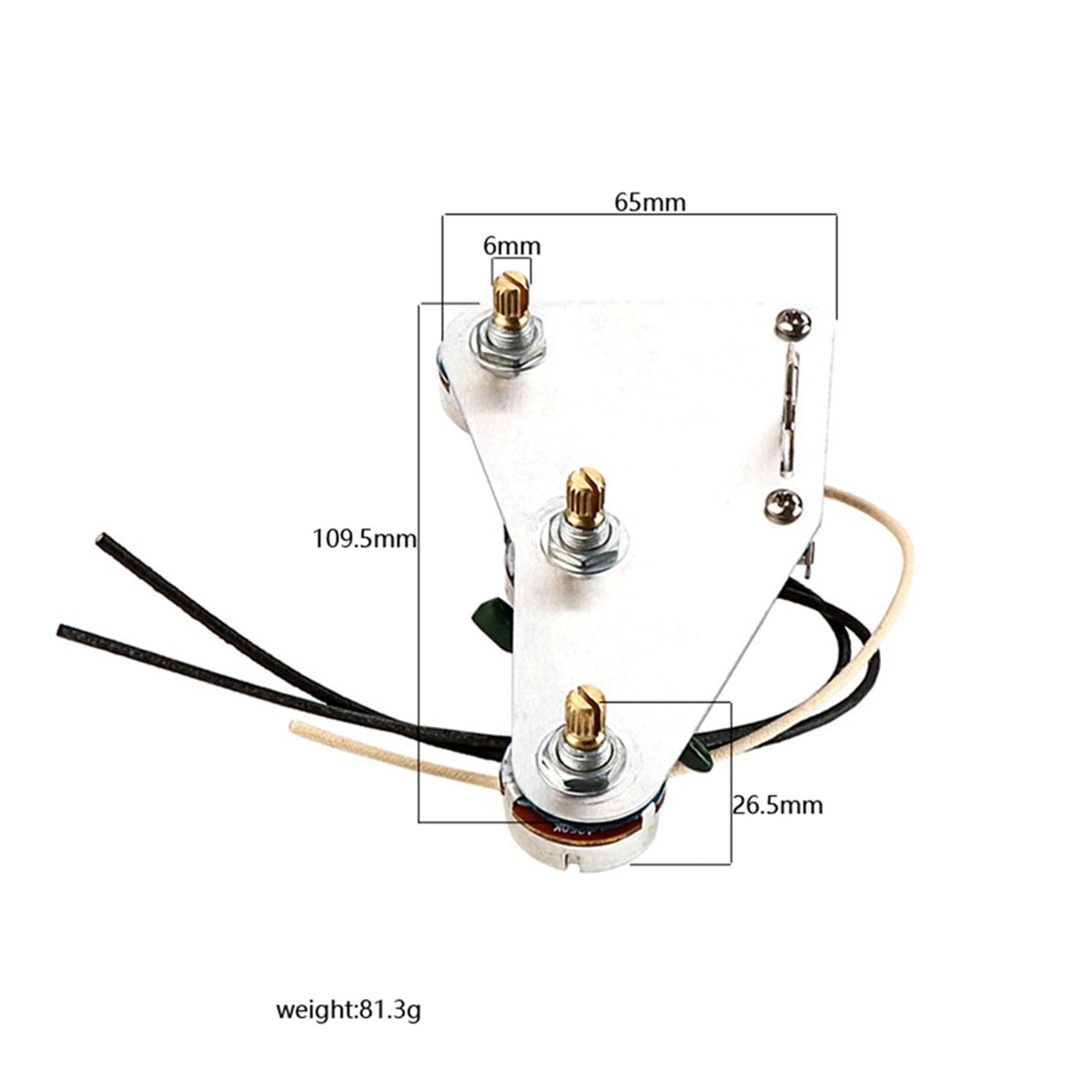 3X Cablaggio per Chitarra Elettrica Convertitore A 5 Vie Potenziometri 250K per Chitarra Usato Kit di Cablaggio Precablato