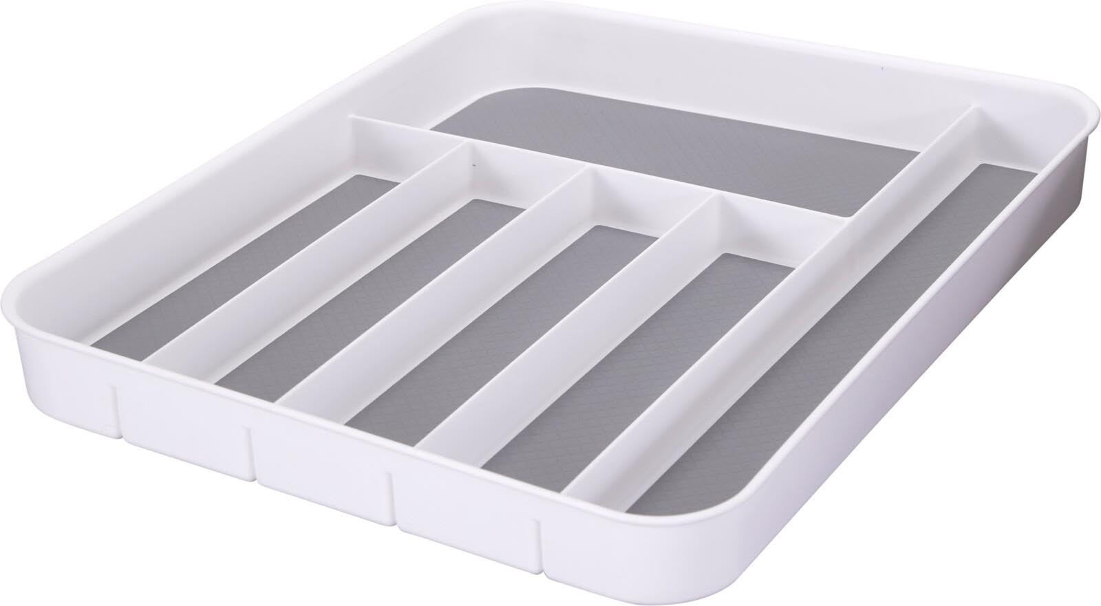 Rajani Large Cutlery Tray 41cm x 33cm Kitchen Drawer Organiser Polypropylene Plastic Utensil Storage Insert for Spoons Forks and Knives