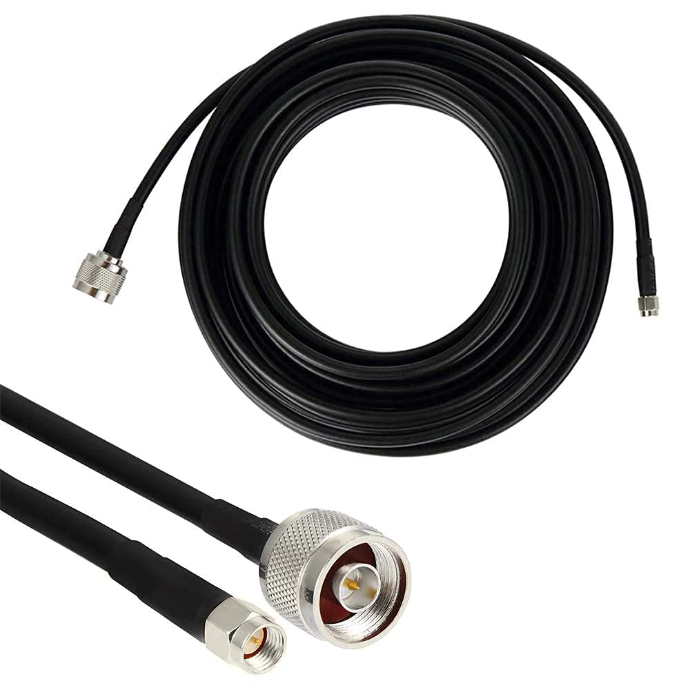 NBR N Male to SMA Male RG-58 Low Loss Flexible Coaxial Cable Plug Connectors for 4G LTE, 5G, WiFi Wireless Router, Radio, GPS, GSM Landline Phone- 8.5 Mtr. Black-image-14