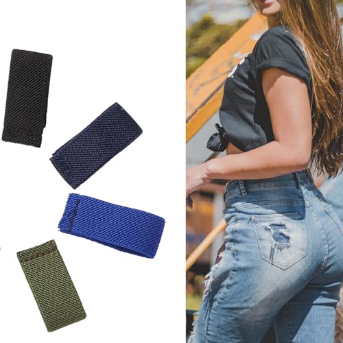 FEYLIE Gürtelschlaufenhalter für Erwachsene, Uni, Nylon, Gürtelschlaufe für Herren, 5 Stück