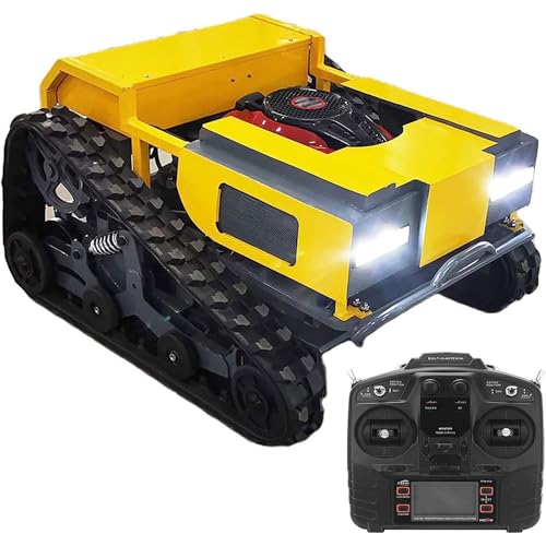 Robot Cortacésped con Control Remoto, Funciona con Gasolina, 9.5HP, Motor de Cuatro Tiempos, Sube hasta 45° de Inclinación, Iluminación de Alto Brillo, para Granjas y Jardines