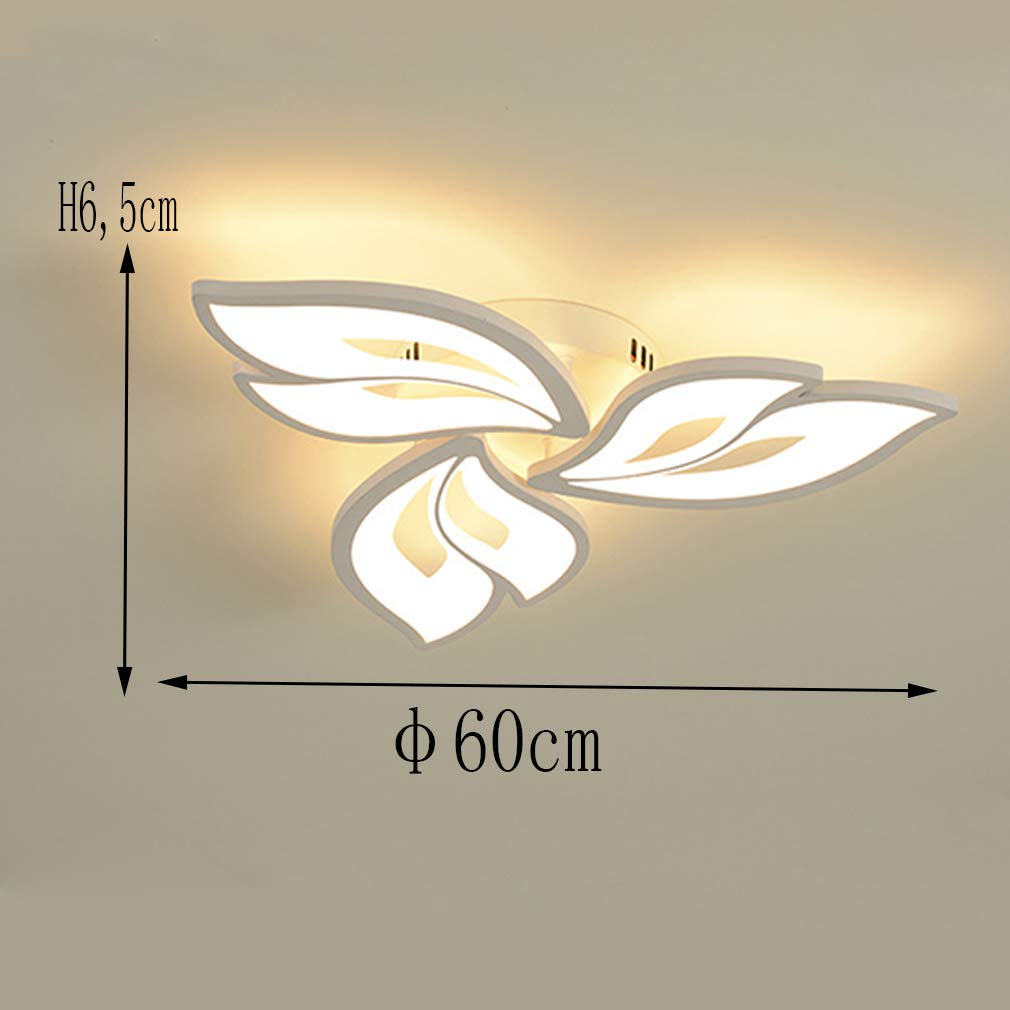 Plafoniera a LED Tavolo da pranzo Dimmerabile, Soggiorno Lampada da Soffitto Lampada a Sospensione Forma di Fiore Design con Telecomando Moderno Camera da Letto Cucina Sala Pranzo ufficio Lampadari
