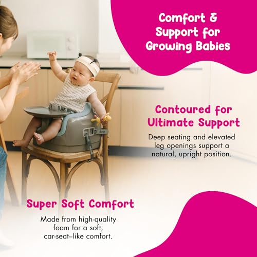Image of Bumbo 2 Pack 3-in-1 Multi-Seat for 6 to 36 Months, Travel Baby Feeding & Play Floor Seat, All-in-One Portable Booster with Tray & Toddler High Chair, Breige /Desert Mirage