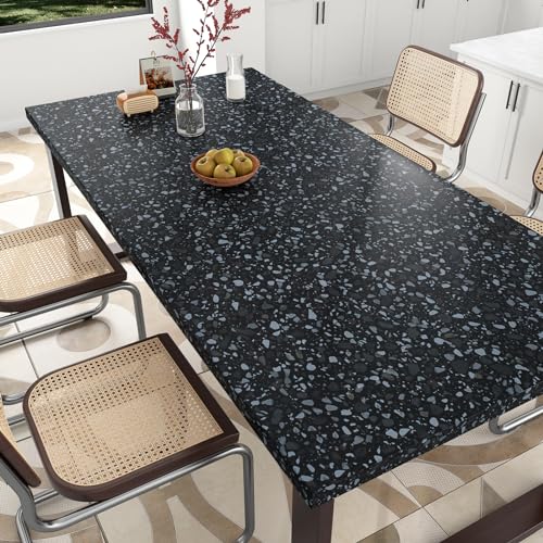 HotDecor Papel Tapiz Autoadhesivo Vinilo Marmol Negro Para Muebles Mesa Papel Pintado Pared Granito Lavable Vinilo Encimera Cocina Papel De Parede Decorativo Negro Papel Adhesivo Cocina 40cm x 200cm