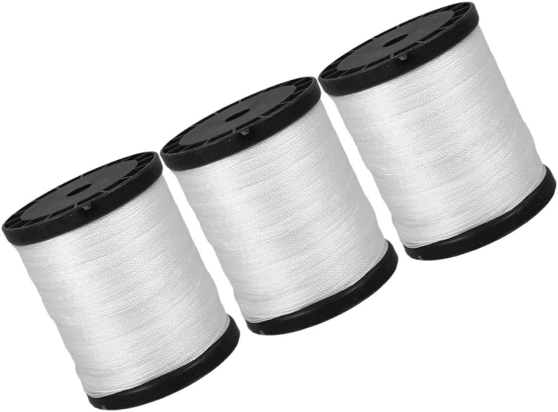 Healeved Nylon cuerda de albañilería para sitios de construcción – Cuerda trenzada de nylon blanca fuerte para trabajos de albañilería, 3 rollos (70 piezas, 0.195kg) miniatura 1