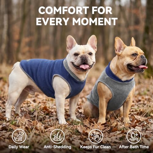 cyeollo 2 Pack Fleece Dog Sweater Pullover Vest with Reflective Stripe, M | 4-Way Stretch, Lightweight Soft Fleece Sweatshirt, Reflective in Low Light, Easy On & Off, Wear Alone or Layered - Image 5