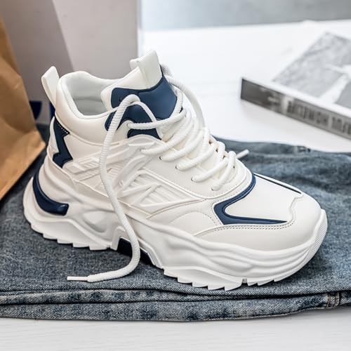 Fashion Shoes for Mens High Top Casual Lace Up Walking Driving Shoes Non Slip Breathable Mesh Lightweight Sneakers3