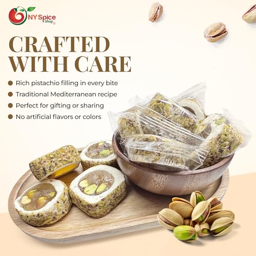 Image of NY Spice Shop Malban Pistachio Kashta Roll - 3 Pound Middle Eastern Pistachio Kashta Malban