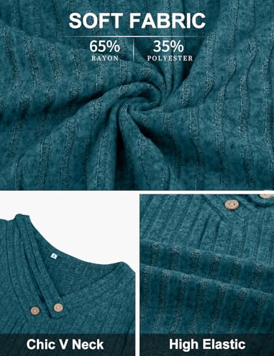 Misyula Style Long Sleeve Shirts for Women V Neck Fall Sweaters Dressy Casual Basic Tops 2024 Trendy Pullover S-2XL3