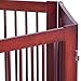 Giantex Freestanding Pet Gate with Door, 30inch 6 Panels Wooden Dog Gate with Walk Through Door, Foldable Pet Safety Puppy Fence Adjustable Pen for House Doorway Stairs