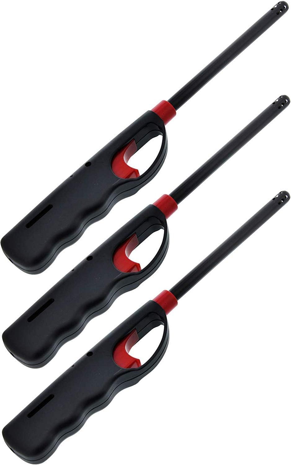 Fuel Included Handi BBQ Grill Click Flame Long Stem Lighter - Refillable Butane Gas Candle Fireplace Kitchen Stove