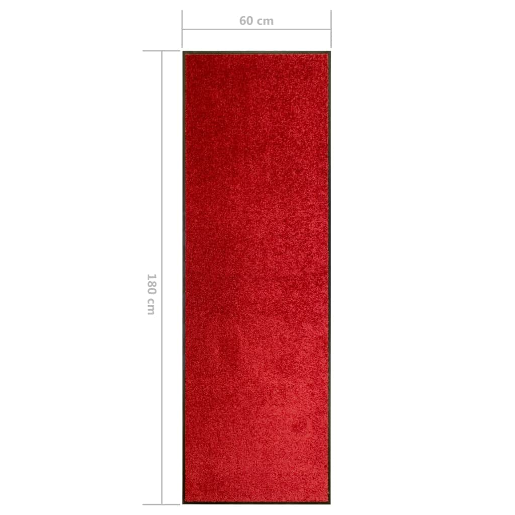 Décor, Paillassons, Paillasson Lavable Rouge 60x180 cm