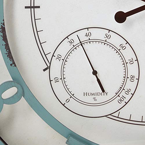 Firstime & Co. Laguna Outdoor Wall Clock, 18", Aged Teal #TOP7