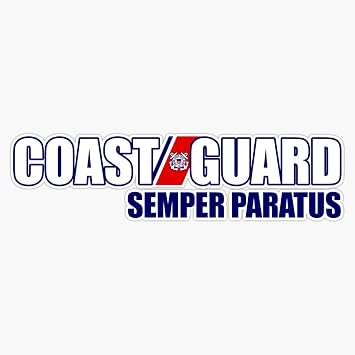 HOF Trading Coast Guard - Semper Paratus Vinyl Sticker Waterproof Decal Laptop Wall Window Bumper Sticker 5"