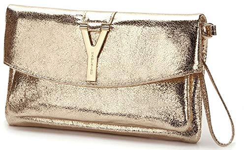 OtherWomen's Hao8222 PU Leather Clutch Bag (Golden)