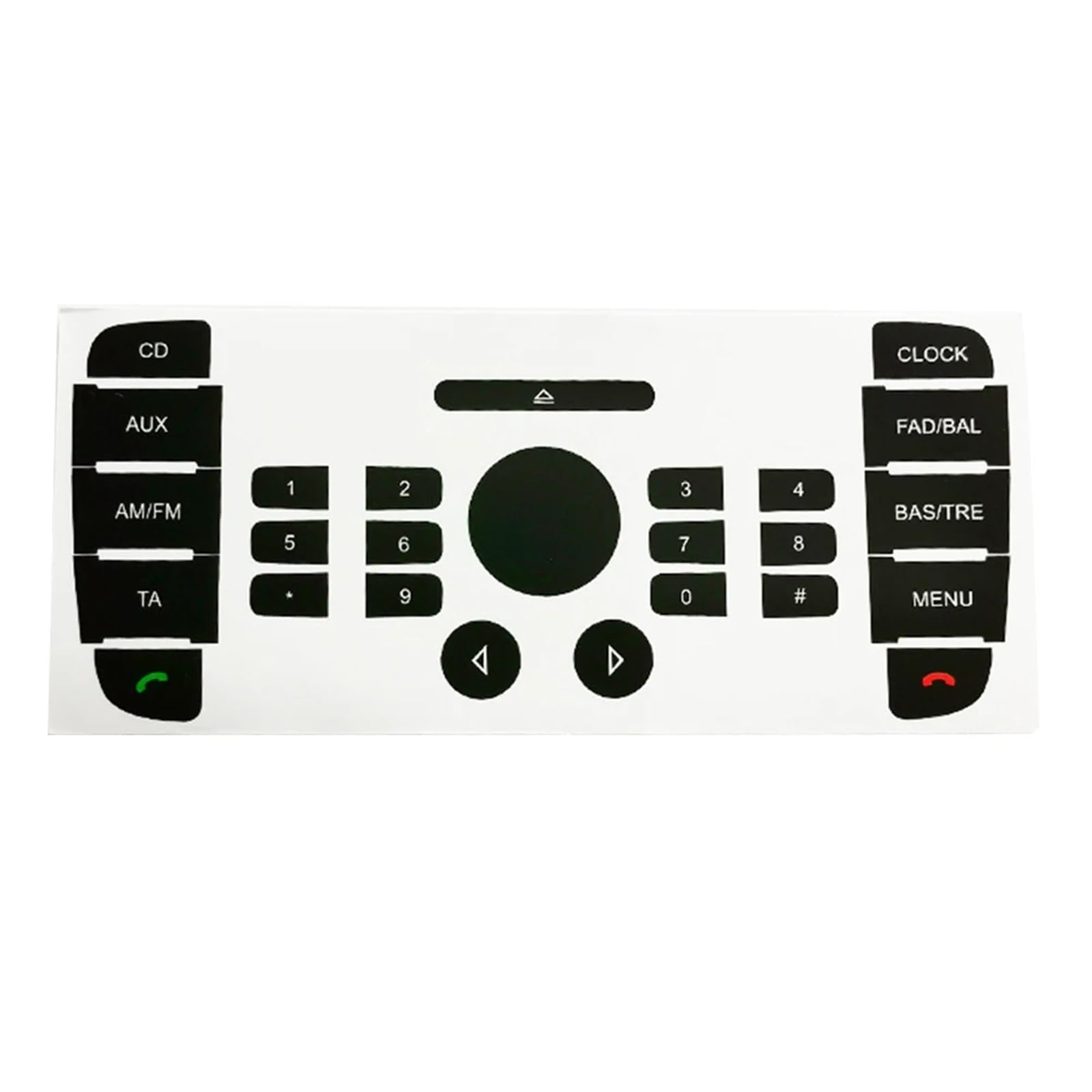 Wsbojxth One Color Repair Patch Compatible With Mondeo 6000Cd Radio Multimedia Radio Panel Repair Sticker Button Decal