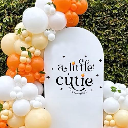 Vinilo decorativo tema naranja para baby shower miniatura 2