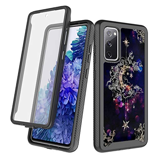 Rosebono Fashion Samsung Galaxy S20 FE Case with Built-in Screen Protector, Rosebono Hybrid Graphic Design Pattern Hard Back Pannel Cover 360 Protection Case for Samsung Galaxy S20 FE (Wiccan)
