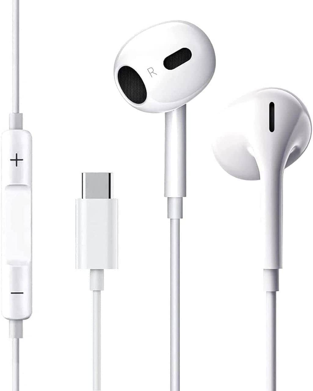 USB C Headphones,In Ear Type C Earphones with Mic & Volume Control,Hi-Fi Stereo Wired Earbuds for Samsung Galaxy S23 S22 S21 A53/54, iPhone 15/15 Pro,P40 P30 Mate 20,Google Pixel,iPad Pro 2022,OnePlus