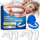 4 Pièce Gouttiere Dentaire Bruxisme, Protège-dents réutilisable, Anti Grincement Dent, ...