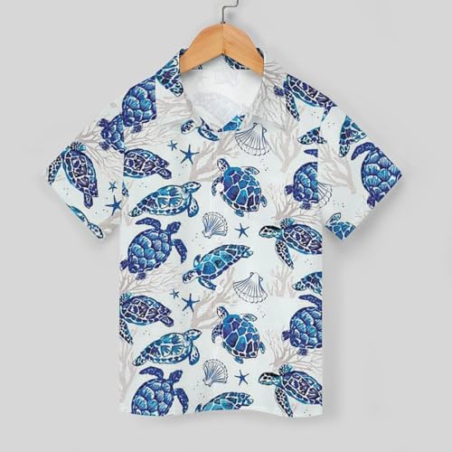 Boys Santa Claus Hawaiian Shirt Short Sleeve Casual Button Down Shirts Cute Summer Beach Shirts Tops for Kids Teen3