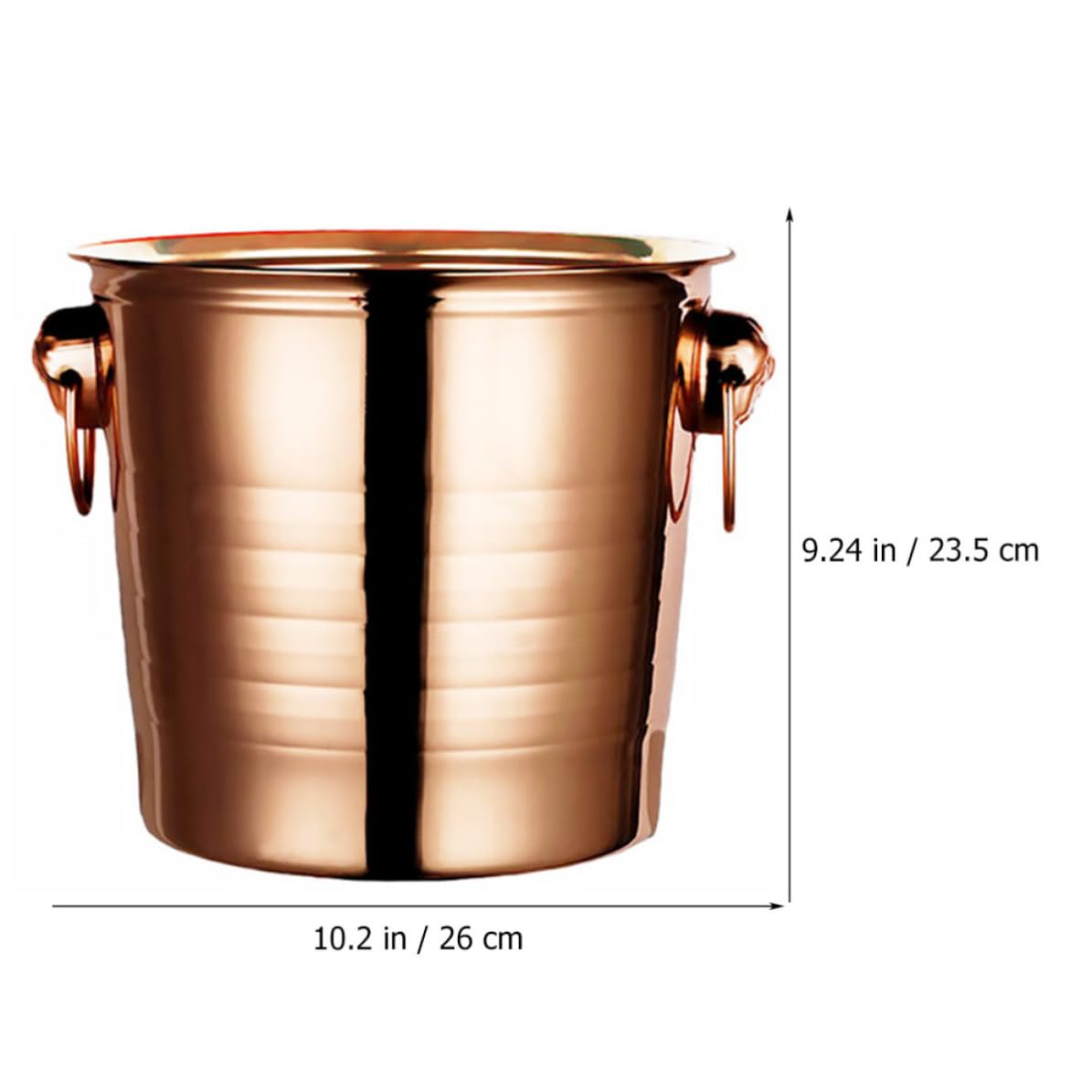 Cubo de Hielo de Acero Inoxidable Doble Asa 7l para Bar