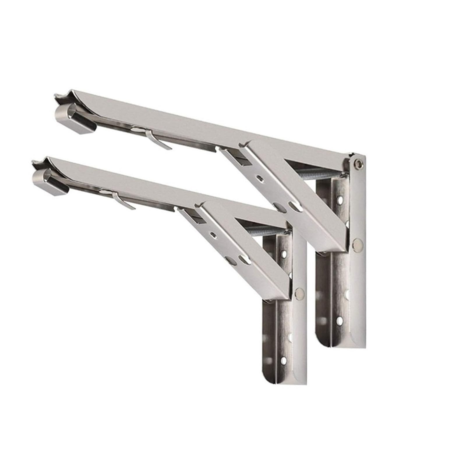 staffa pieghevole per mensola, 2 pezzi/set supporto for ripiano pieghevole in acciaio inossidabile(14 Inch)