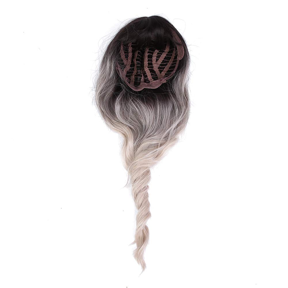 TARSHYRY Black Gradient Beige Long Wavy Wigs,Women Long Wig Long Wig Hair Replacement Wigs Wig For Party Cosplay For Wigs Halloween Christmas 65Cm