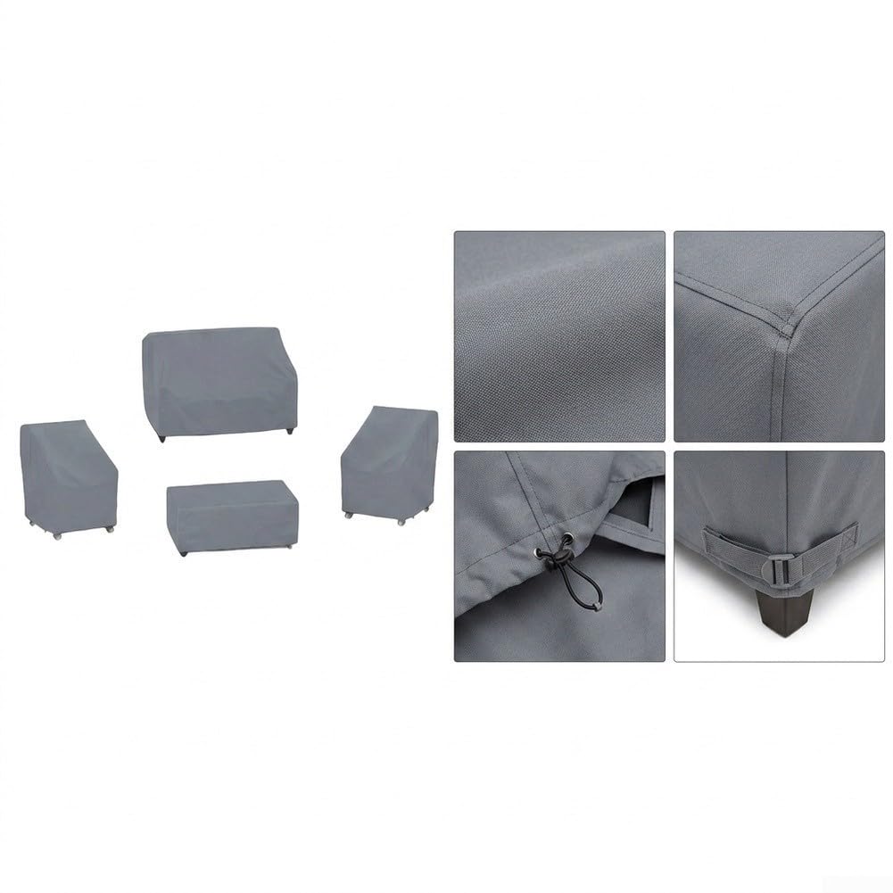 Protection Meubles Patio 4 PCS Sangles de Fixation(gray)