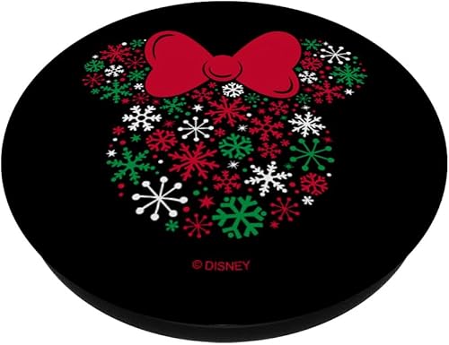 Miniatura 2 de Disney Minnie Mouse Icon Holiday Snowflakes PopSockets - Agarre y soporte para teléfonos y tabletas, Negro