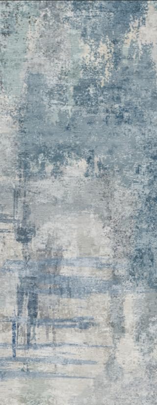 Abstract Bath Mat 2x3 Rug Washable Non-Slip Small Rugs for Bathroom Kitchen Sink - Soft Low-Pile Carpet Modern