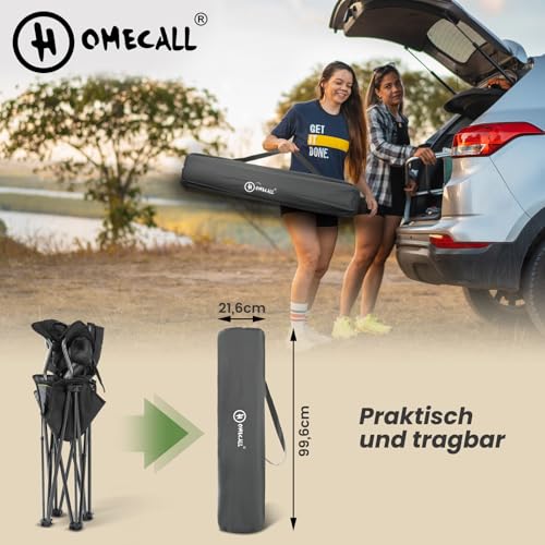 Homecall Campingstuhle Faltbar Bis 360 KG Ultragroß Caming Stuhl mit hoher Rückenlehne, Komplett Gepolstert, Robust und Zuverlässig klappstuhl Camping für Outdoor, Balkon, Garten, Angeln, XXL