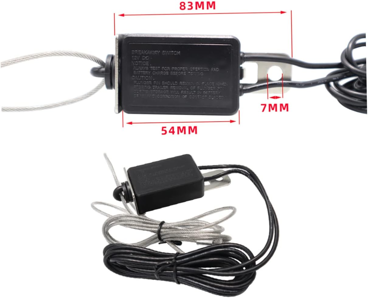 3pcs Trailer Breakaway Kit Safety Cables for Enclosed Trailer Hitch Electric Brake Cable Rv Emergency Breakaway