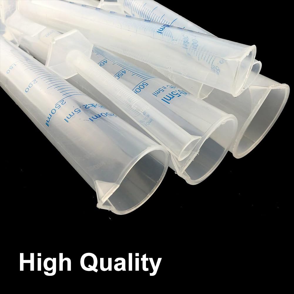 Set di 2 Cilindri Graduati in Plastica,Cilindro Graduato,Cilindri graduati in plastica,Cilindri Graduati Trasparenti,per La Graduazione del Liquido,Laboratorio, Chimica,100 ml