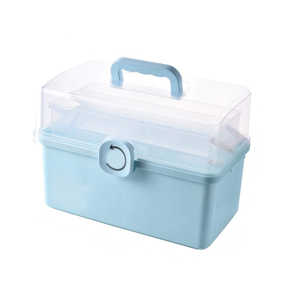 MRKU Coffret de Premiers Secours Familial Portable, Armoire à Pharmacie, Organisateur de Trousse de Premiers Secours, Outil Multifonctionnel Transparent
