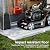 CDCASA 5x3 FT Resin Shed, Waterproof Outdoor Storage Shed with Floor & Lockable Door & Window & Vents Included, Plastic Tool Shed for Outside, Backyard, Patio, Poolside, Gray