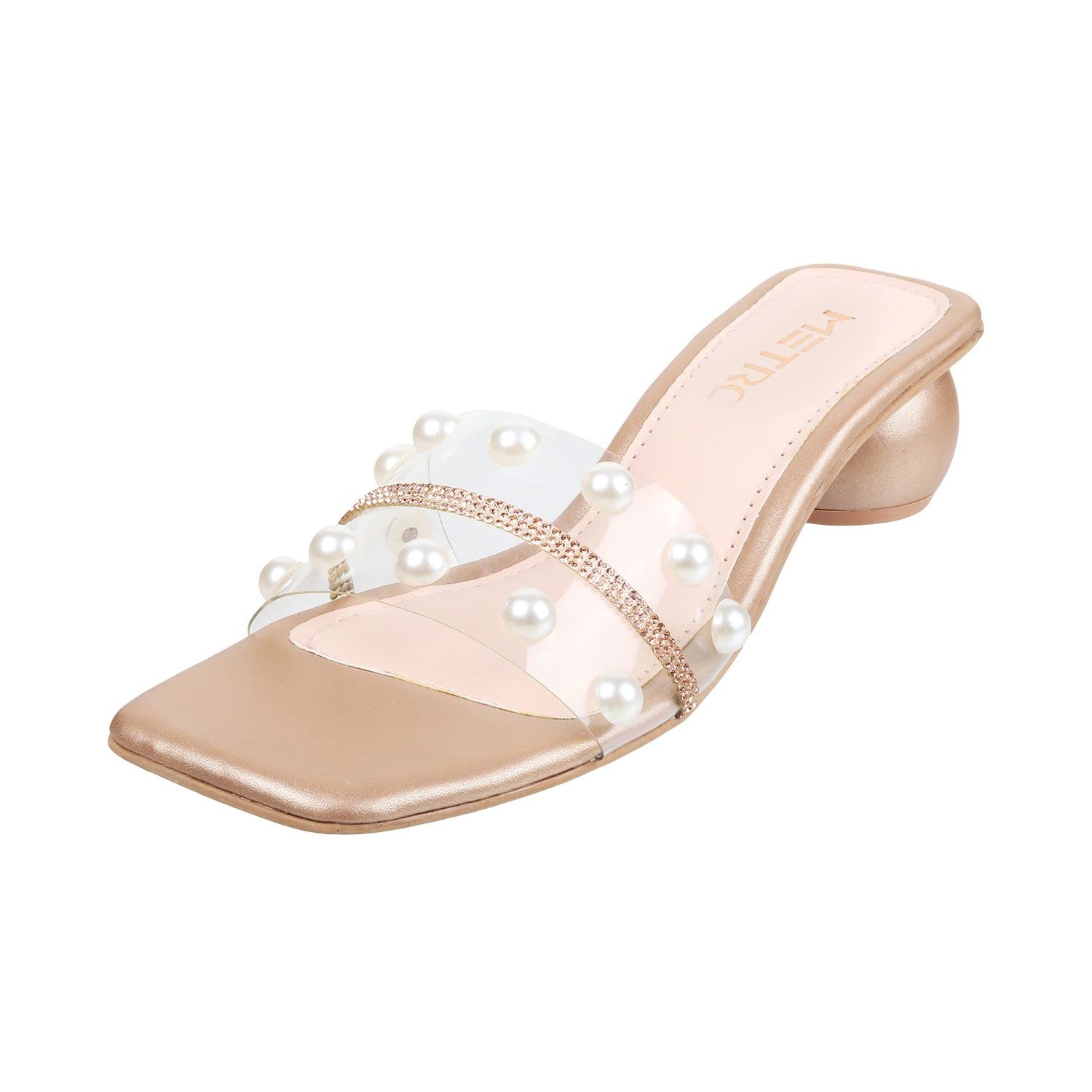 Metro Women Fashion Trendy Heel Slip-on Rose Gold UK/6 EU/39 (40-74) (B0BRVMKVFS) Amazon Price History, Amazon Price Tracker