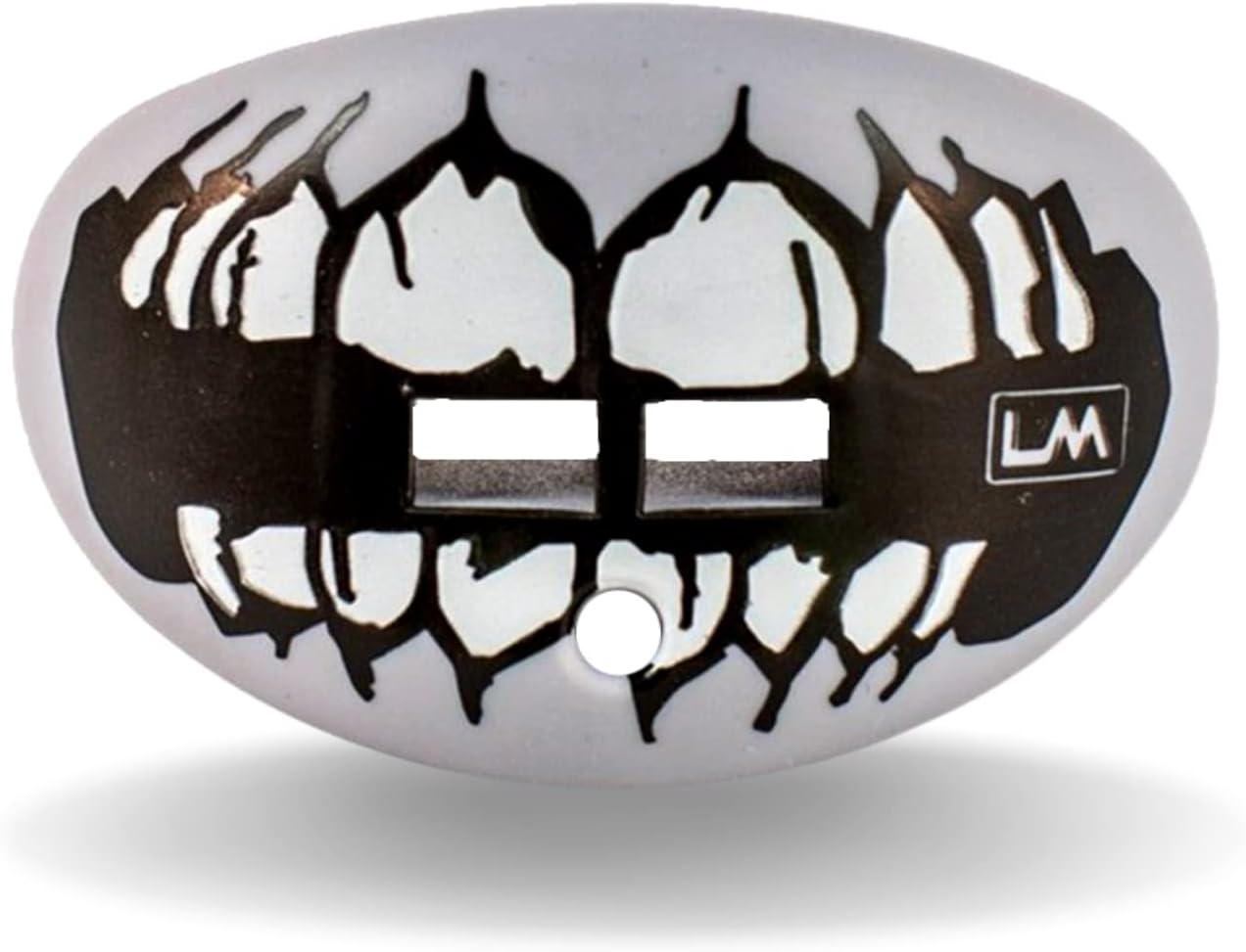LOUDMOUTHGUARDS Pacifier Lip Protector Mouthguard (Skull Teeth - Raider Grey)