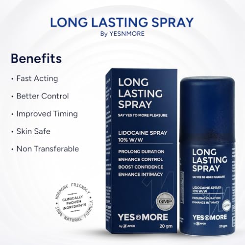 Image of Long Lasting Lidocaine Topical Spray for Men | Fast Acting External Use | Easy Application | Travel Friendly 20g | Smooth Bottle Design | Pack of 3