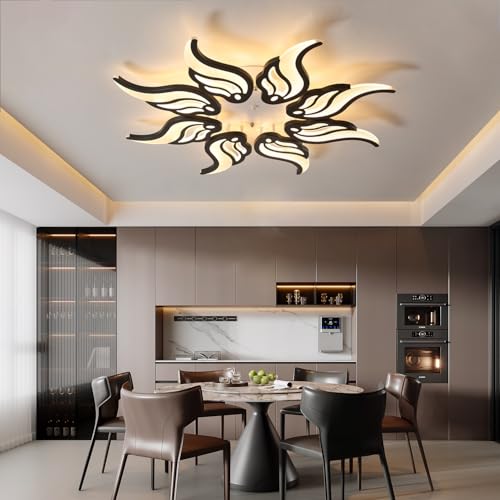Plafonnier LED salon moderne avec télécommande pour ambiance repas - 3