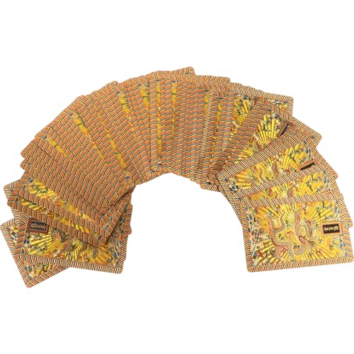 Uonlytech Goldfolie Pokerkarten Profi Spielkarten mit Gold Drachen Design Tragbar für Familienparty und Kartenspiele Langlebig und Vielseitig für Erwachsene