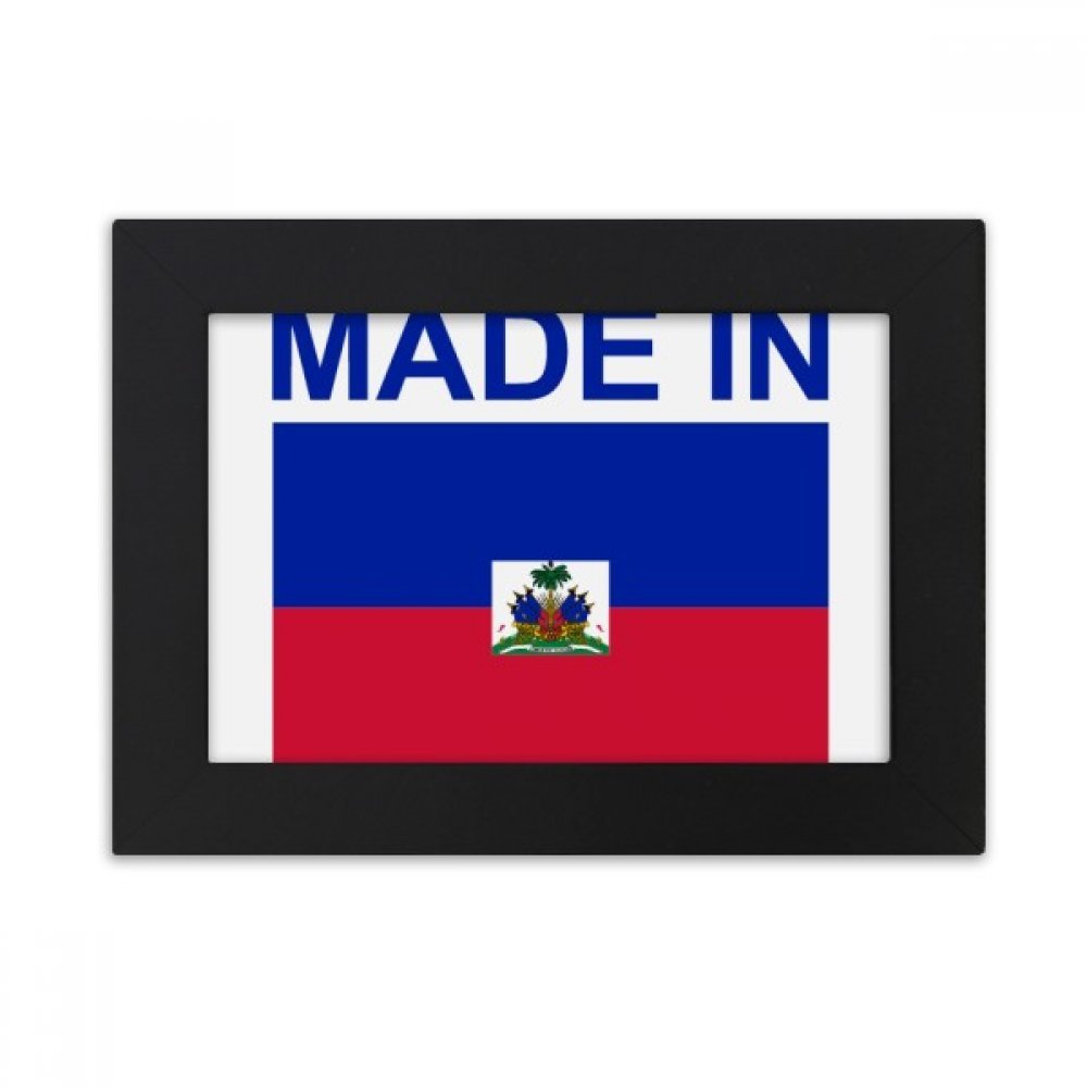 Cadre photo noir Haïti d'art multicolore de qualite superieure 5x7