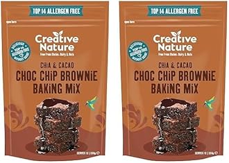 Creative Nature Gluten Free Cake Mix | Brownie Mix | Vegan & Free From Baking Mix | Gluten Free, Nut Free, Dairy Free & 100% Allergen Free | 250g (Pack of 2)