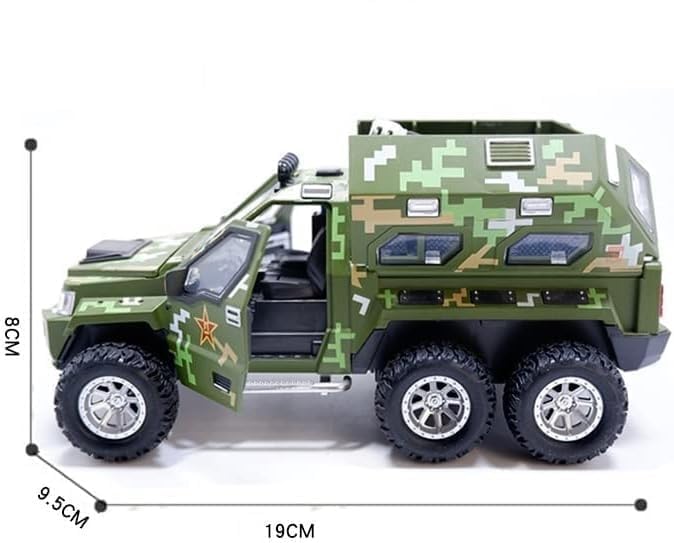 Image of 1:24 G-Patton Military Armored Diecast Scale Model Metal Pull Back Toy car for Kids with Automatic Openable Doors & Light, Music Toy Vehicle for Kids【Colors as Per Stock】