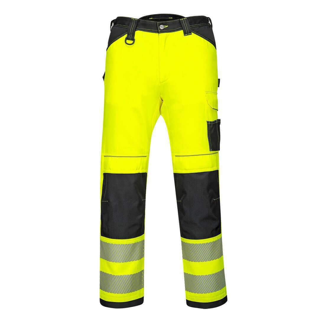 Portwest - Pantalon de Travail Extensible léger Haute visibilité PW3 36 - Jaune/Noir