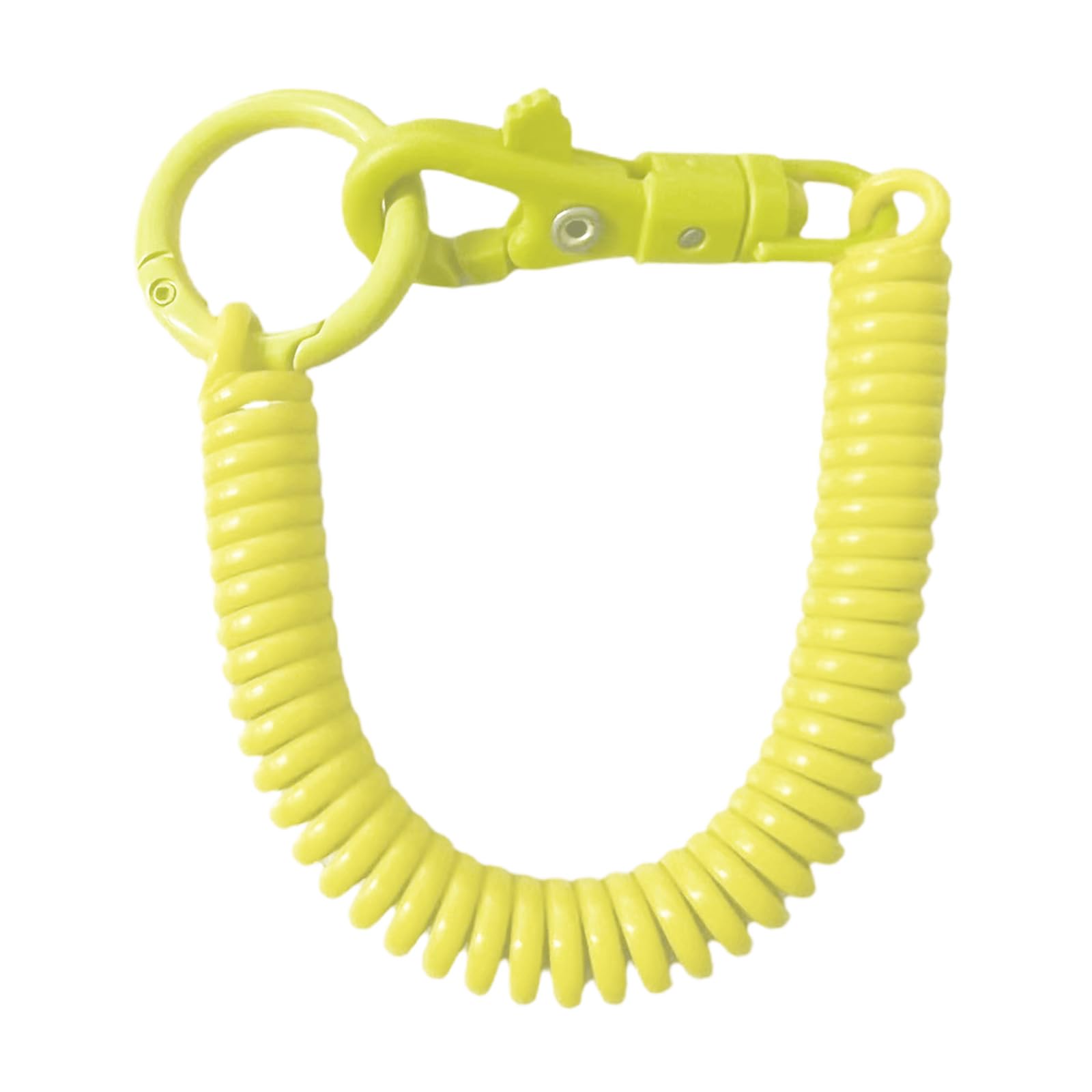 Taxinyx Keychain Stretchy Spirals Keyring, Retractable Coil Spring Keychain Alloy Holder Colors Chain for Backpack