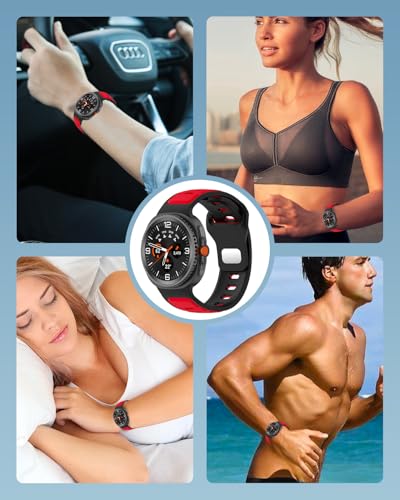 Image of Bands for Samsung Watch 8 Smartwatch,Sport quick-release Silicone Band for Samsung Watch 8,Soft Lightweight & Ventilated Comfort Replacement Smartwatch Strap,Adjustable Wristband