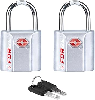 TSA Approved Luggage Locks, Ultra-Secure Dimple Key Travel Locks with Zinc Alloy Body