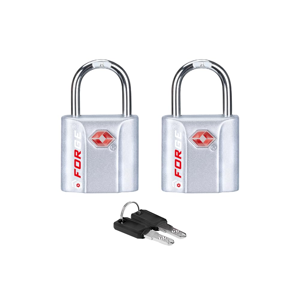 TSA Approved Luggage Locks, Ultra-Secure Dimple Key Travel Locks with Zinc Alloy Body
